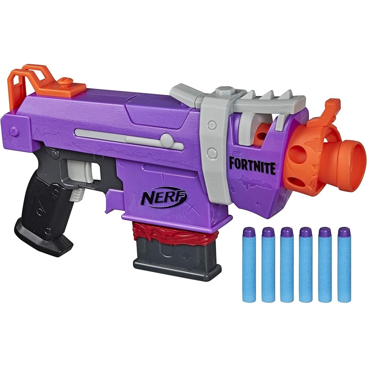 Nerf Fortnite Smg-E Blaster Replica Motorized 6 Dart Clip Video Gaming Hasbro
